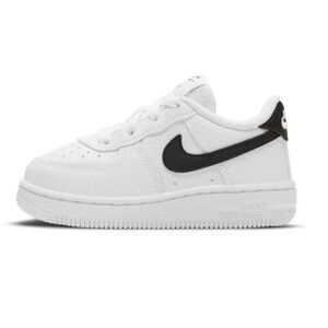 NIKE FORCE 1 (TD) WHITE / BLACK CZ1691 100 TODDLER KIDS SIZE 8C